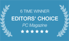 6 TIME WINNER: EDITORS' CHOICE. PC Magazine 6/6