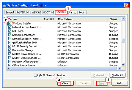 Start Windows Installer