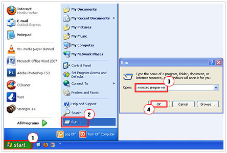 reregister msiexec