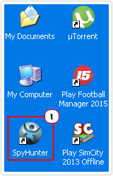  Cliquez sur l'icône SpyHunter