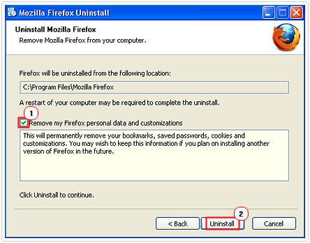 Firefox Personal data Removal