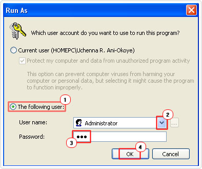 Use Administrator Account