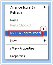 Click on NVIDIA Control Panel