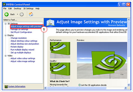 Enter Adjust image settings