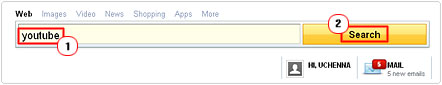 enter search in yahoo
