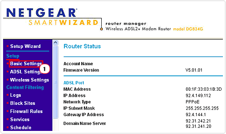 router basic settings