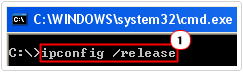 ipconfig /release command