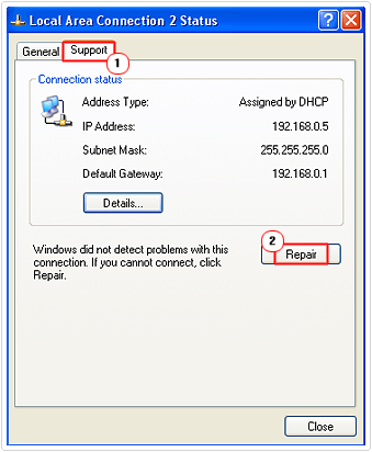 use repair feature