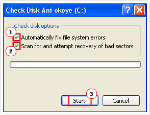 select error checking options
