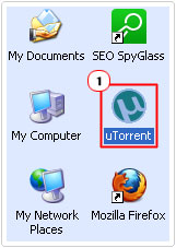 click on utorrent icon
