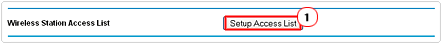 click on setup access list