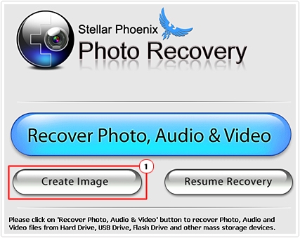 Choose Create Image as a method on how to back up files