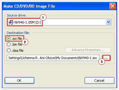 configure iso image file