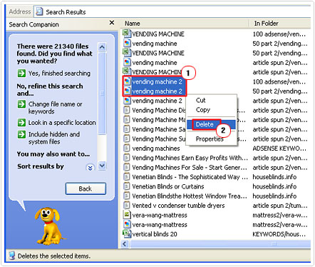 delete duplicate copies