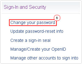 change password of email