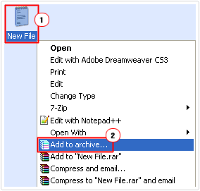 add file/folder to archive