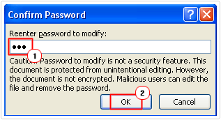 reenter modify password