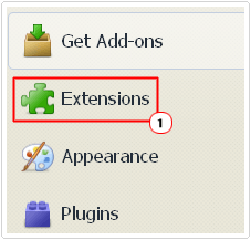 click on extensions button