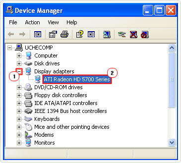 Locate device on device manager
