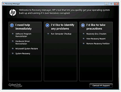 recover HP setup screen when my computer keeps crashing