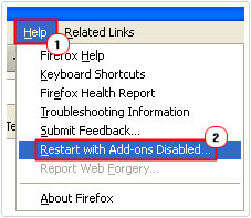 Restart Firefox with Add-ons Disabled