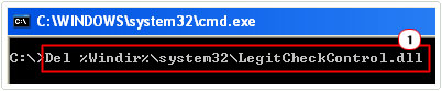 Remove LegitCheckControl.dll from System32