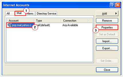 Mail Account Properties