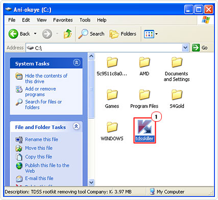 Save TDSSKiller on Computer