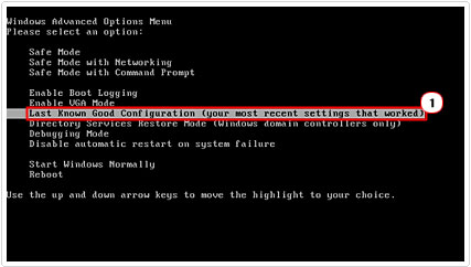 load recent configuration that was working to fix Ntoskrnl.exe