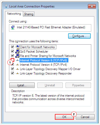 Disable TCP/IPv6 to fix Error 651