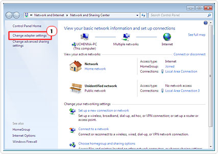 Select adaptor settings