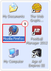 Double click on Firefox icon