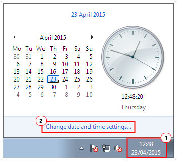 Alter date and time settings