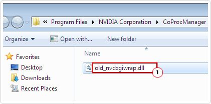 Change nvdxgiwrap.dll to old_nvdxgiwrap.dll