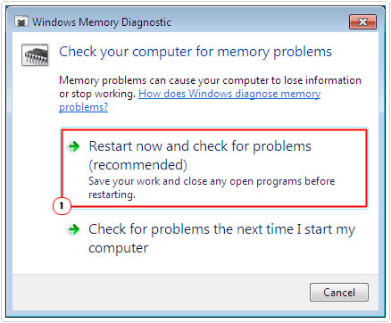 Click on Restart now and check for problems to fix BAD_POOL_CALLER