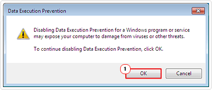 On Warning Select OK