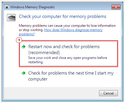 Choose Restart now and check for problems to fix Kernel_Data_Inpage_Error
