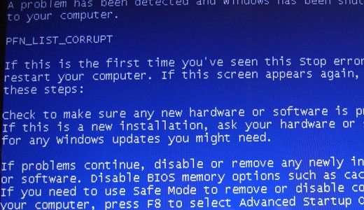 blauer Bildschirm pfn_list_corrupt Computer 7