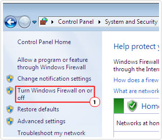 Select turn windows firewall on or off