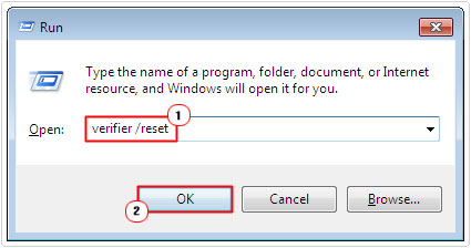 run command -> verifier /reset -> ok