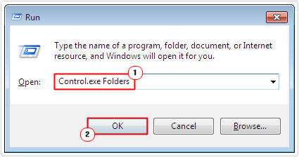 open folder options using run box