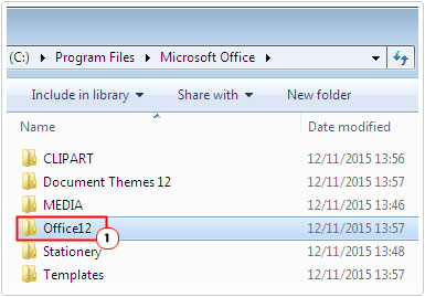 Microsoft Office -> Office Folder for 0x80040600 solution