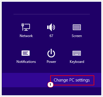 Settings -> Change PC Settings