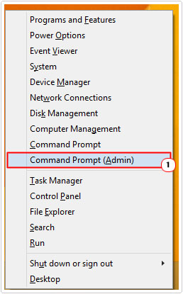 open command prompt (admin)