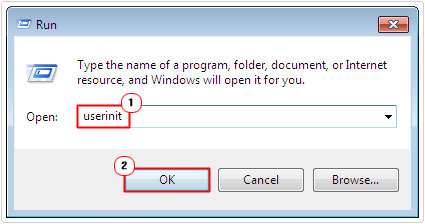 userinit command to open my documents