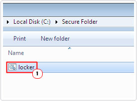 create folder -> double click on locker.bat