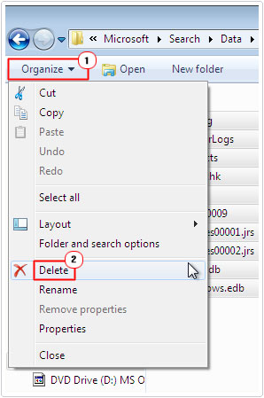 Delete files in folder