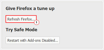 Troubleshooting information -> Refresh Firefox