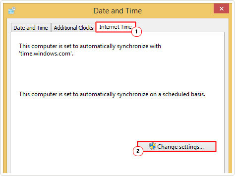 internet time -> change settings