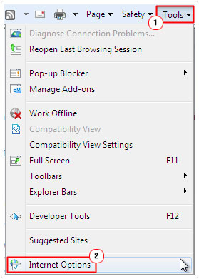Open Internet Options